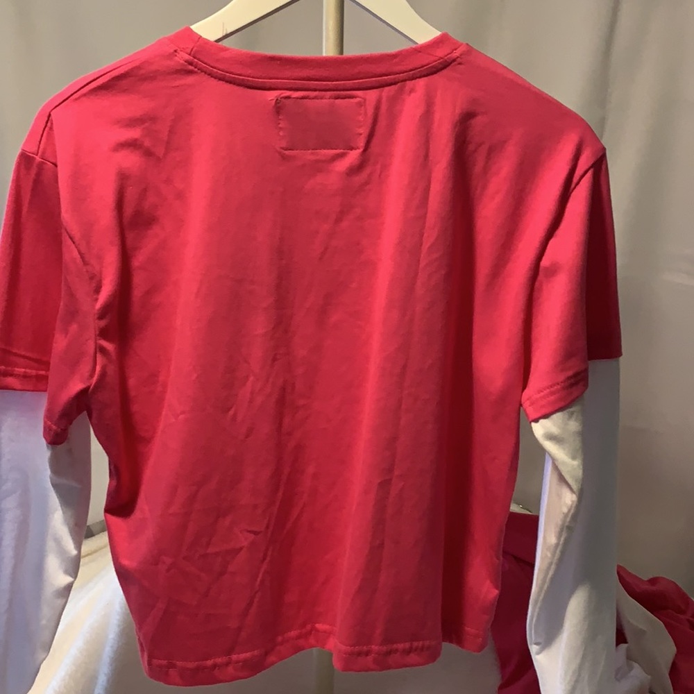 🆕 Champion “Peony Parade Pink” LS Crop Tops - Picture 15 of 16